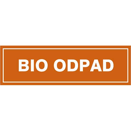 Značka BIO ODPAD, samolepicí fólie, 290 × 85 mm